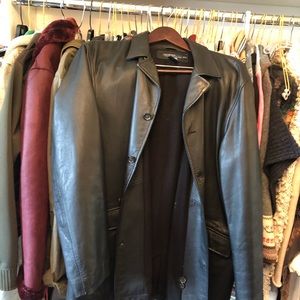 Men’s polo leather jacket